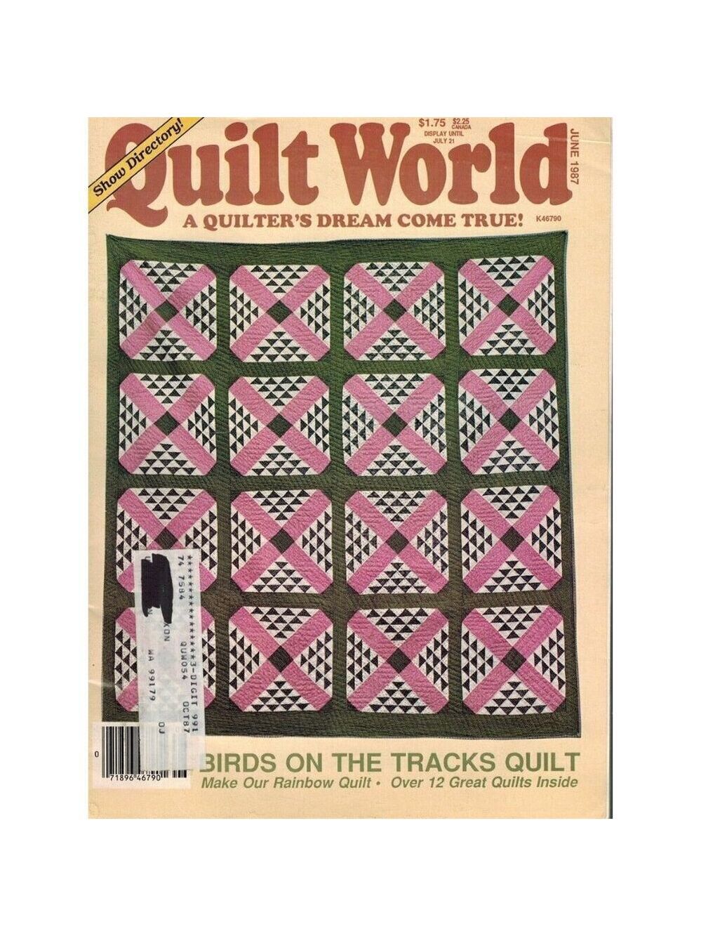 QUILT WORLD MAGAZINE, JUNE 1987 House of White Birches Single_Issue_Magazine